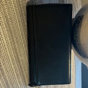Coach Midnight Black Leather Clutch